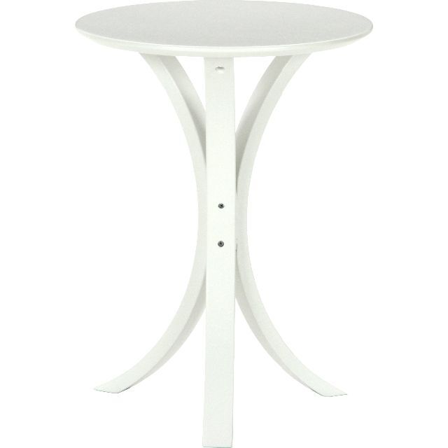 【色: ホワイト】不二貿易 サイドテーブル 丸 幅40cm ホワイト 曲木 95