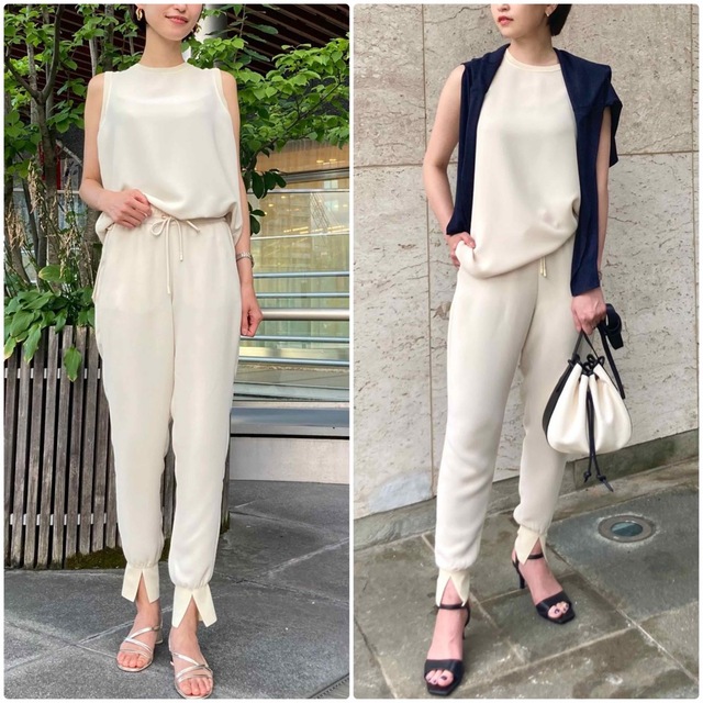 theory 22AW Crepe Combo セットアップ ジョガーパンツ 黒 | www