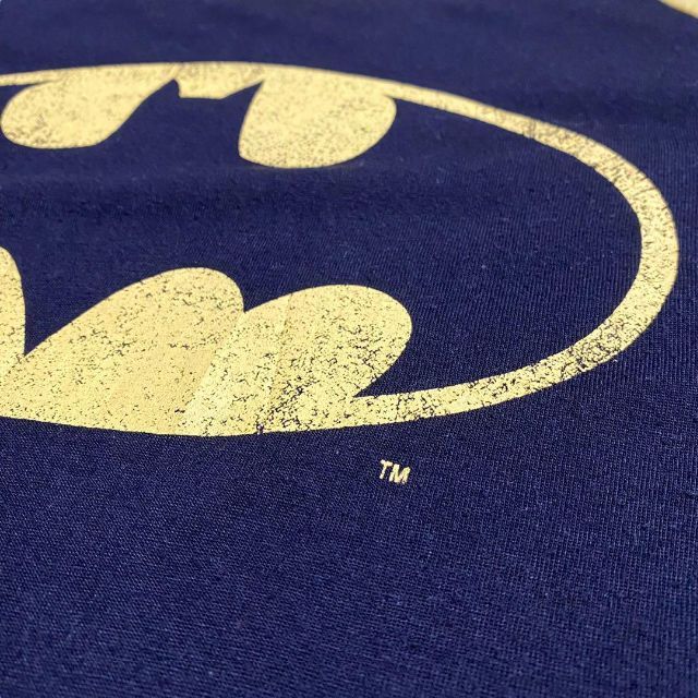 DC(ディーシー)のTAH 黒　黄色 リンガー　ラグラン　バットマン　DCコミック 長袖　Tシャツ レディースのトップス(Tシャツ(長袖/七分))の商品写真