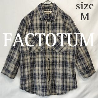 ファクトタム(FACTOTUM)の【訳あり品】ファクトタム FACTOTUM チェックシャツ 7分袖 シワ加工(シャツ)