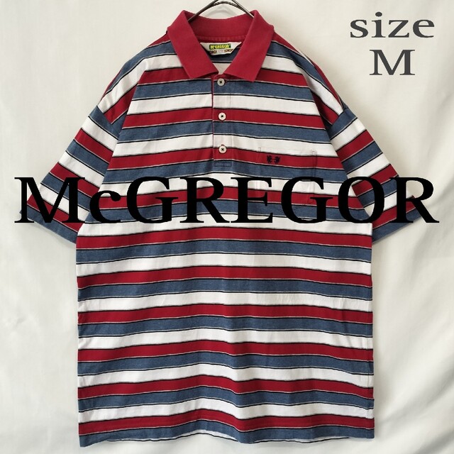 McGREGOR(マックレガー)の【ロゴ刺繍】McGREGOR マックレガー ボーダー ポロシャツ メンズのトップス(ポロシャツ)の商品写真