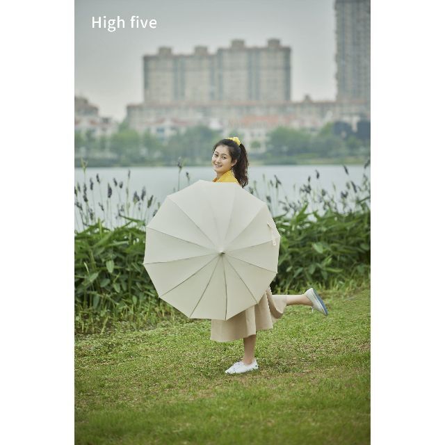 色: ベージュ】High five 傘 レディース傘 婦人傘 長傘 大きい 親の通販 by yu's shop|ラクマ
