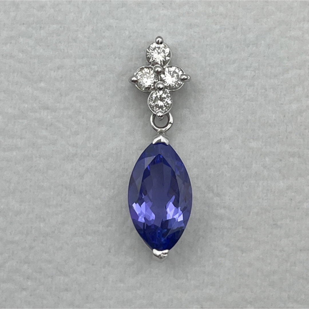 pt900 タンザナイト2.57ct ダイヤ0.3ct ペンダントトップ - ネックレス