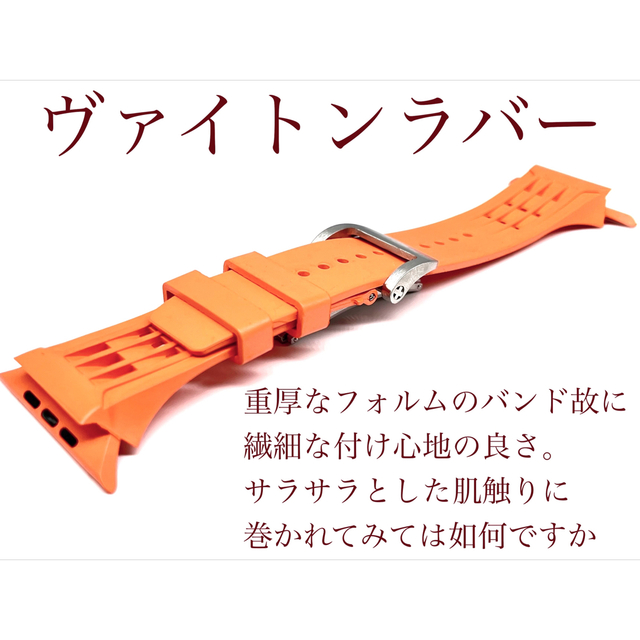 Apple Watch ブルーグレー ヴァイトンラバーバンド ケース ウルトラ