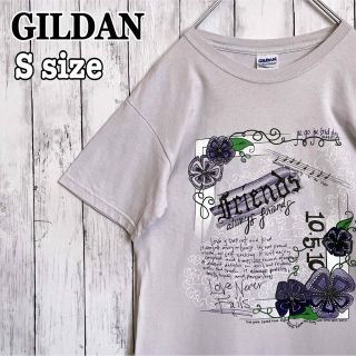 GILDAN - GILDAN ギルダン 海外古着 両面プリント 薄紫 パープル 花 S