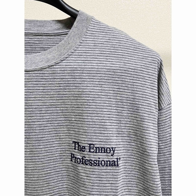 ennoy CREW SWEAT (BLACK)  刺繍白 L