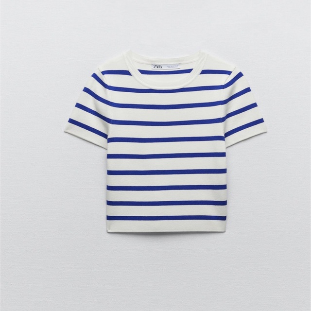 ZARA(ザラ)のZARA クロップド丈Tシャツ レディースのトップス(Tシャツ(半袖/袖なし))の商品写真