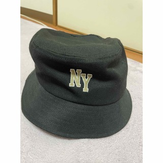 バケットハット　帽子　ブラック　NY(ハット)