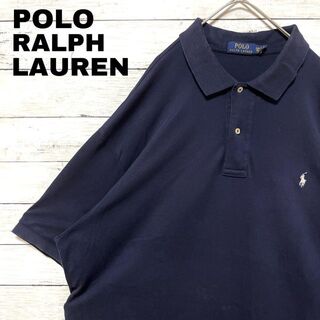 ポロラルフローレン(POLO RALPH LAUREN)の77n ポロラルフローレン 半袖ポロシャツ 2XB ポニー刺繍 無地 ネイビー(ポロシャツ)