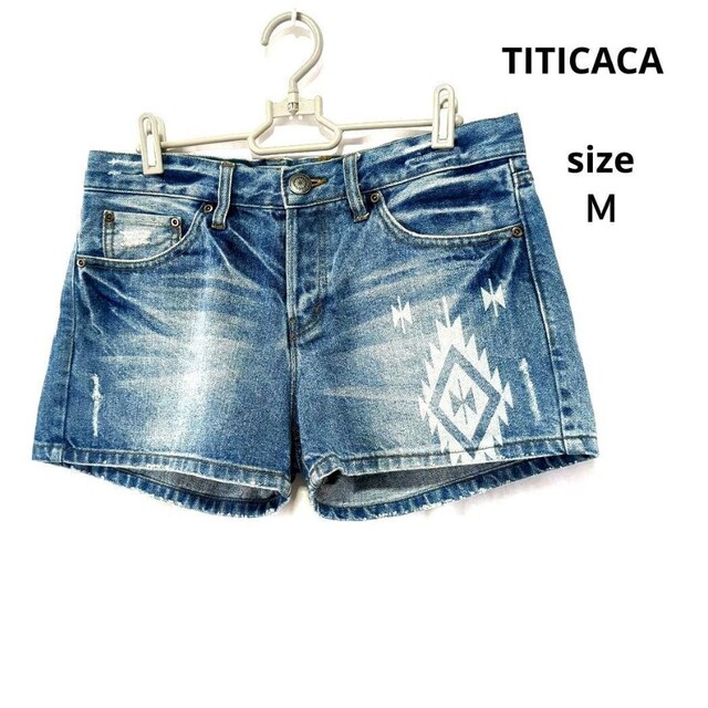 titicaca(チチカカ)のTITICACA　チチカカ  レディースショートパンツ　デニムショートパンツ レディースのパンツ(ショートパンツ)の商品写真