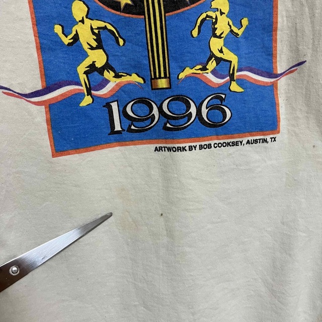 Hanes(ヘインズ)のZ722ヘインズ半袖Tシャツビッグプリント90sビンテージUSA製1996年 メンズのトップス(Tシャツ/カットソー(半袖/袖なし))の商品写真