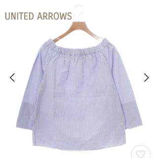 ユナイテッドアローズ(UNITED ARROWS)のユナイテッドアローズ  オフショルダー チュニック ストライプ ブルー(シャツ/ブラウス(長袖/七分))