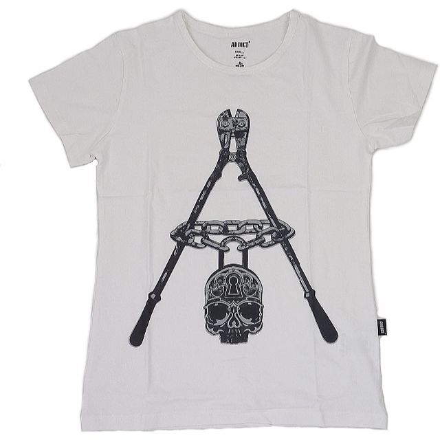 ADDICT(アディクト)のAddict アディクト Gunner3/4 半袖 Tシャツ ホワイト XL メンズのトップス(Tシャツ/カットソー(半袖/袖なし))の商品写真