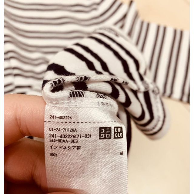 UNIQLO(ユニクロ)のUNIQLO ユニクロ ボーダーカットソー レディースのトップス(カットソー(半袖/袖なし))の商品写真