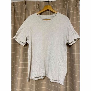 ユニクロ(UNIQLO)のUNIQLO スーピマコットンTシャツ ベージュ メンズXL(Tシャツ/カットソー(半袖/袖なし))