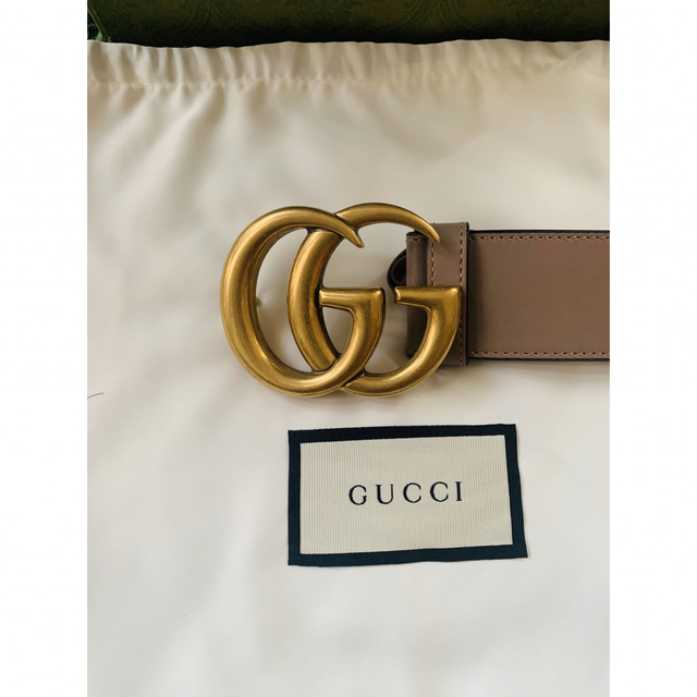 Gucci(グッチ)のGUCCI グッチ　ダブルGバックル　レザーベルト　新品未使用 レディースのファッション小物(ベルト)の商品写真