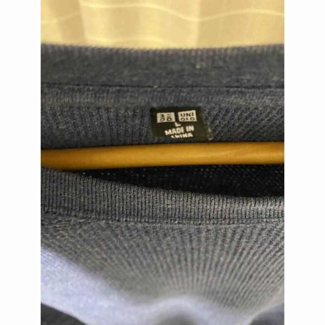 UNIQLO(ユニクロ)のUNIQLO ワッフルTシャツ Lサイズ レディースのトップス(Tシャツ(長袖/七分))の商品写真