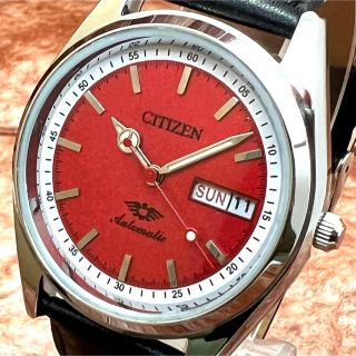 シチズン(CITIZEN)の【美品】シチズン/CITIZEN/自動巻き/メンズ腕時計/ヴィンテージ/レッド(腕時計(アナログ))