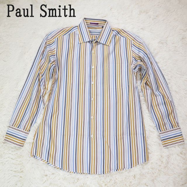 【極美品】ポールスミス　Paul Smith ストライプドレスシャツ　イタリア製