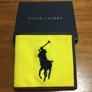 ポロラルフローレン(POLO RALPH LAUREN)のポロ ラルフローレン キャンバス レザー ウォレット サイフ 新品(折り財布)