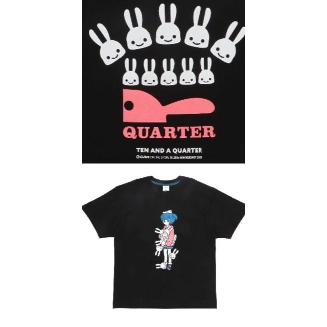 新品下敷付 キューン うさぎいっぱいガール 10.25周年記念 パーカー XL