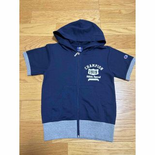 チャンピオン(Champion)のチャンピオン 140サイズ 半袖パーカー ネイビー 翌日発送(Tシャツ/カットソー)