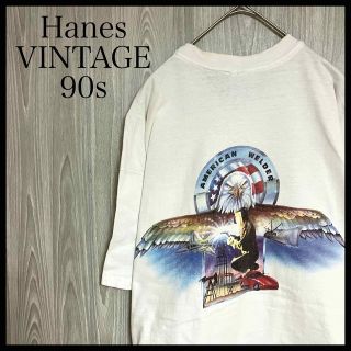 ヘインズ(Hanes)のZ723ヘインズ半袖ポケットTシャツワンポイントロゴバックプリント90sUSA製(Tシャツ/カットソー(半袖/袖なし))