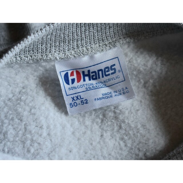 Hanes(ヘインズ)の古着★80's USA製 ヴィンテージヘインズ 青タグ 灰色スウェットトレーナー メンズのトップス(スウェット)の商品写真