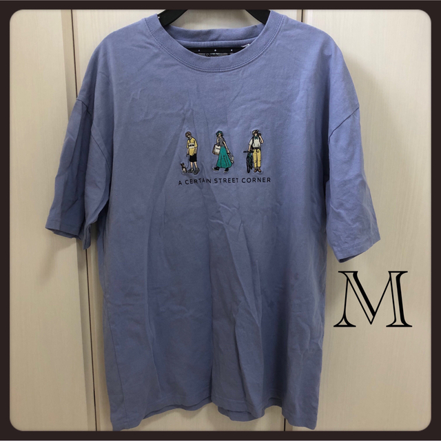 Tシャツ　ティシャツ　メンズ　ユニセックス　ブルー　青　半袖　夏服　M メンズのトップス(Tシャツ/カットソー(半袖/袖なし))の商品写真