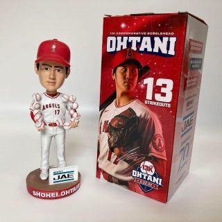 メジャーリーグベースボール(MLB)の2023年4月8日 球場配布 大谷翔平 13奪三振 ボブルヘッド人形(記念品/関連グッズ)