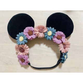 ディズニー(Disney)のカチューシャ　ミニー　お花(キャラクターグッズ)