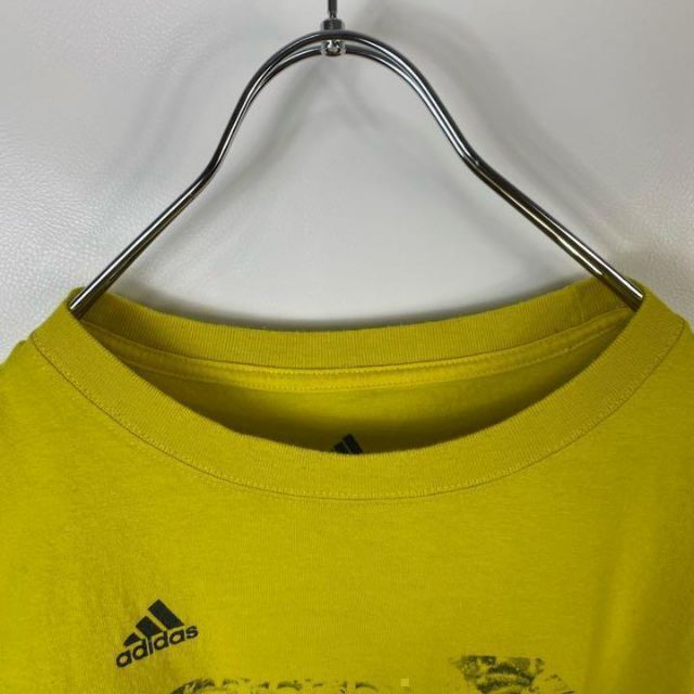 adidas(アディダス)のB870 アディダス　ビッグプリント　バックプリント　 XL 黄色　半袖シャツ メンズのトップス(Tシャツ/カットソー(半袖/袖なし))の商品写真