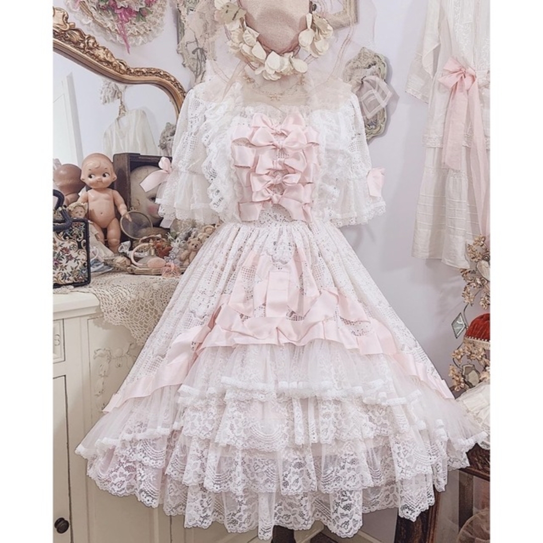 最終値下 Angelic Pretty　レーシィリボンジャンパースカート　黒