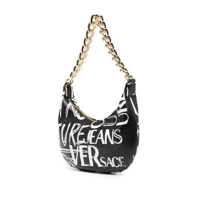 VERSACE JEANS COUTURE ハンドバッグ ブラック ホワイト | www