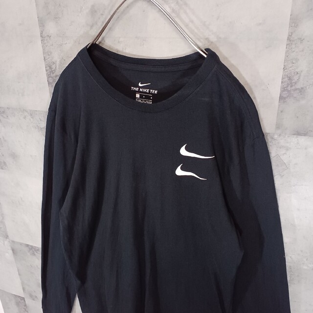 NIKE NIKE ナイキ スウッシュ ダブルスウッシュ メンズ ロンT ブラック Lの通販 by You's shop｜ナイキならラクマ