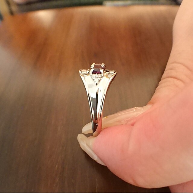 アレキサンドライト 0.73ct✨ダイヤモンド リング プラチナ 鑑別 新品仕上 6