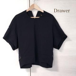 Drawer - 【美品】Drawer バックレースショートスリーブ ブラウス 日本