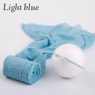 わー様 専用  plus￥100  ラップセット Light blue(おくるみ/ブランケット)