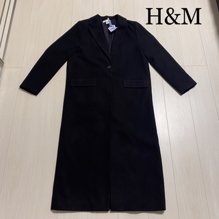 エイチアンドエム(H&M)の★H&M  ブラック　ロングコートコート　サイズ　EUR 38(ロングコート)