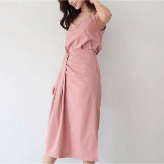 アンビエント(AMBIENT)の新品❤︎タックギャザーデザインスカートpink(ひざ丈スカート)