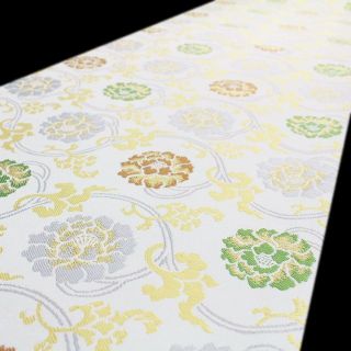 西陣の名門【龍村美術織物・たつむら】 艶めく【牡丹唐草】 新品の開き