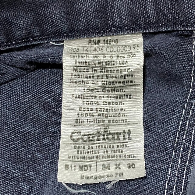 carhartt(カーハート)の【Carhartt】ダック地 リペア ブラックペインターパンツ A-788 メンズのパンツ(ワークパンツ/カーゴパンツ)の商品写真