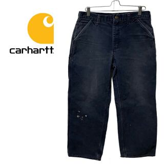 カーハート(carhartt)の【Carhartt】ダック地 リペア ブラックペインターパンツ A-788(ワークパンツ/カーゴパンツ)