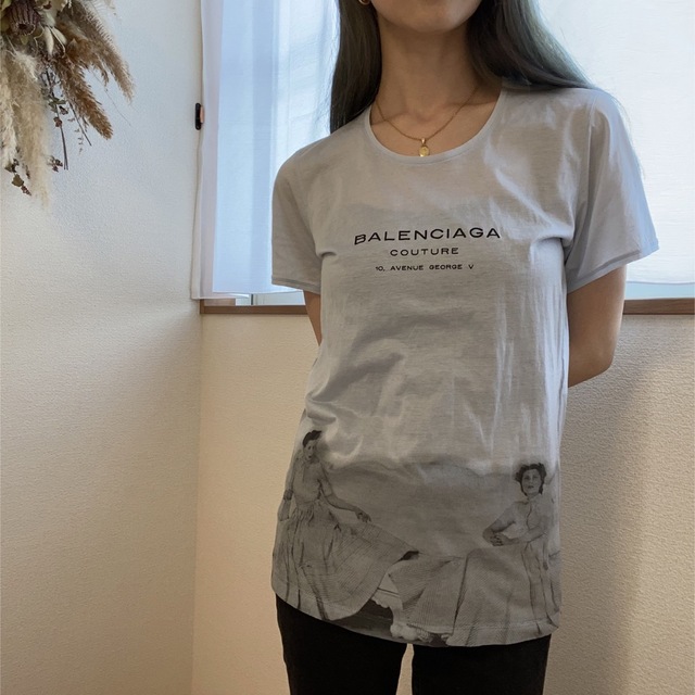 BALENCIAGA バレンシアガ Tシャツ ブルー 水色 40 Lサイズ - Tシャツ