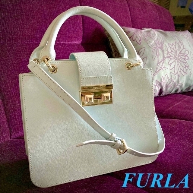 極美品】FURLA BELLA SATCHEL フルラ 2way ハンドバッグ - ハンドバッグ