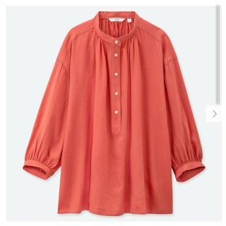 ユニクロ(UNIQLO)の大きなサイズ★ユニクロ★リネンブレンド　スタンド　ブラウス（7分袖）XXL(シャツ/ブラウス(長袖/七分))