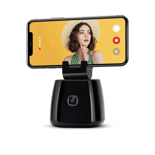 スマート自撮り棒 360°回転 スマホホルダー iPhone/Android対応