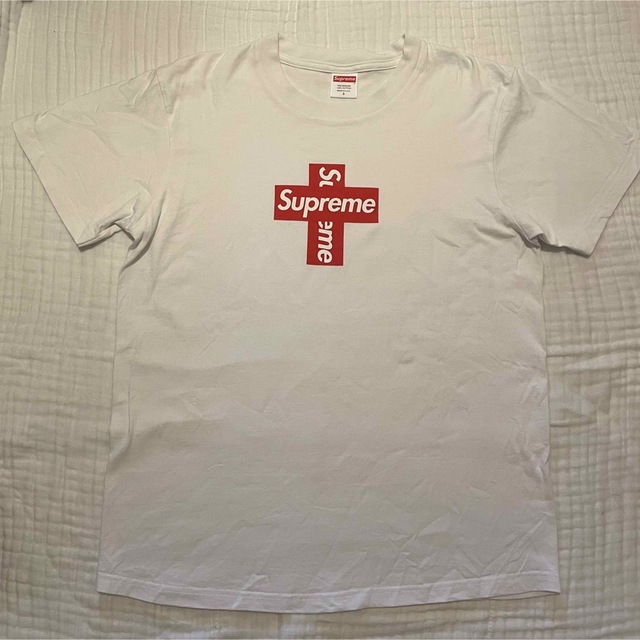 ホワイトampレッドサイズSupreme(シュプリーム )☆Cross Box Logo Tee