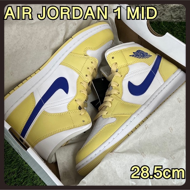 NIKE エアジョーダン1 mid レモンイエロー ホワイト | フリマアプリ ラクマ