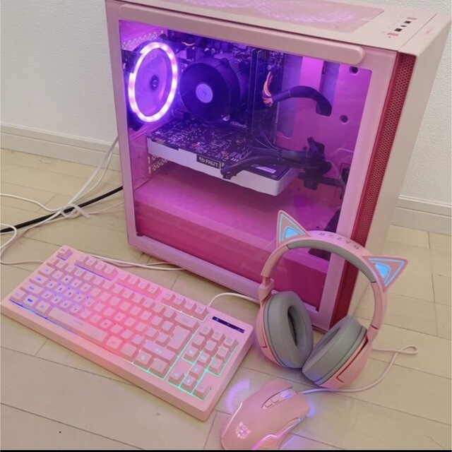 【かわいい⭐️】ピンク色ゲーミングPC